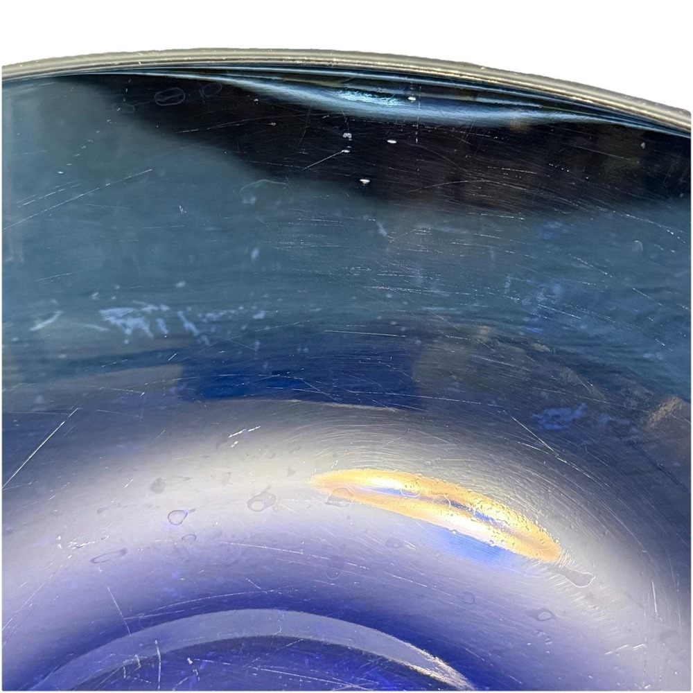Anchor Hocking Cobalt Blue Round Covered Lidded Casserole Dish 9" 2 Qt Vintage - Picture 6 of 12
